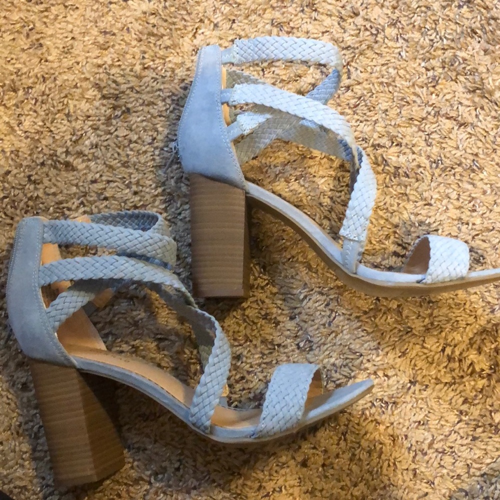 Lauren Conrad Blue strapped heels